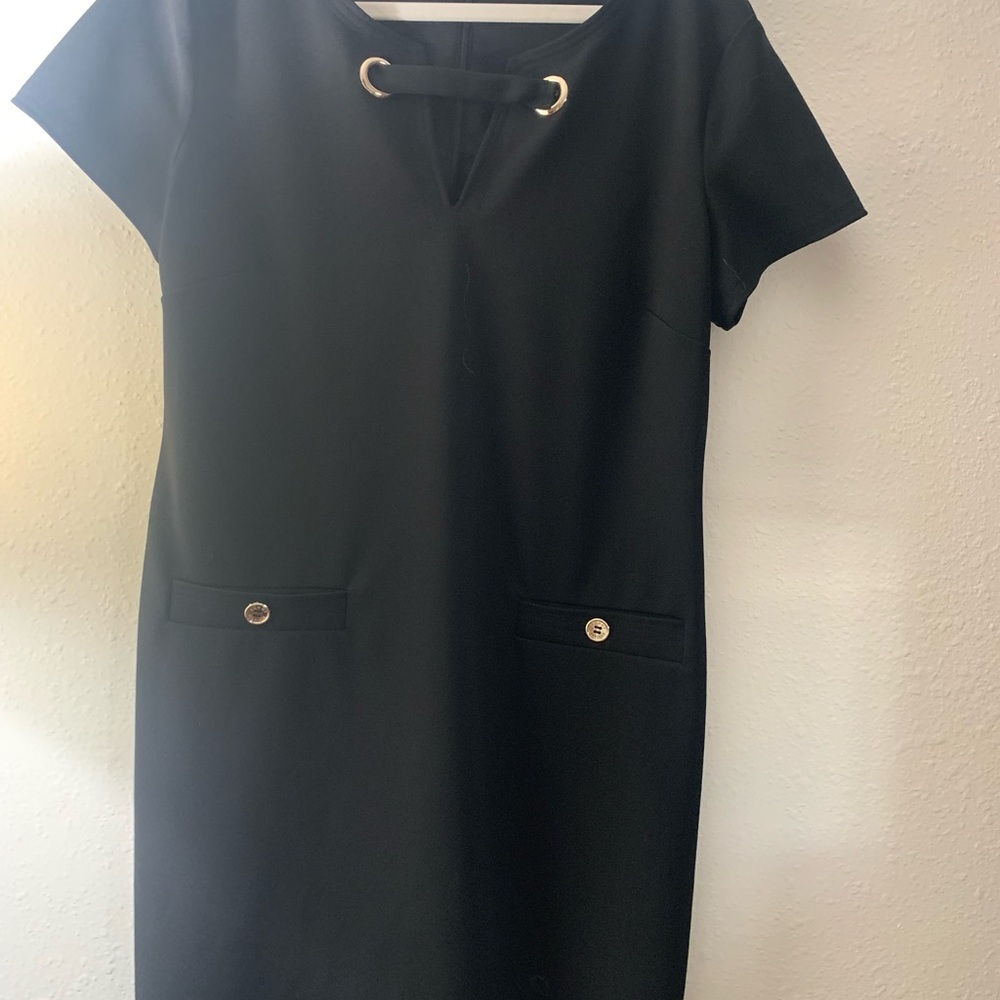 Tommy Hilfiger Black Dress with Gold Details